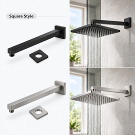 Wall Mounted Shower Head Extension Arm for Rainfall Showers – Stainless Steel 30/40cm Reach for Bathroom Upgrades