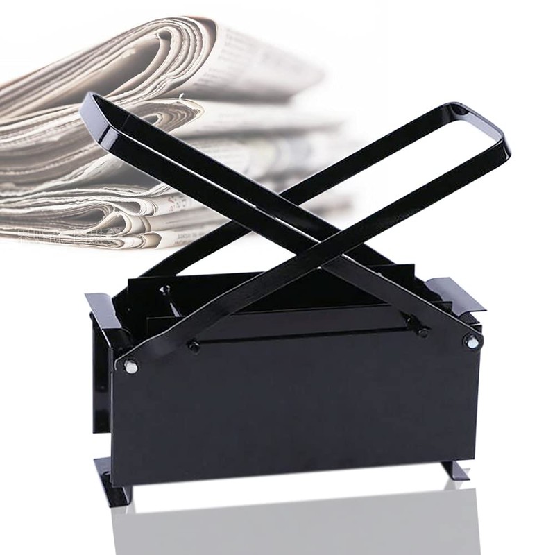 QUSKLISU Briquette Maker, Fire Brick Press Manual Paper Log Briquette
