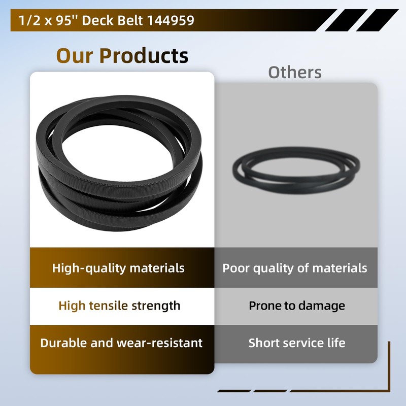 144959 Mower Deck Belt for 42'' Craftsman LT1000 LT2000 LT3000,