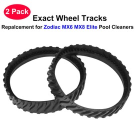 Jolaxy 2-Pack Tracks Replacement for Zodiac MX6 MX8 Elite Suction Pool Cleaners, R0526100 Heavy Duty Rubber Exact Wheel Belts (2 Pack)