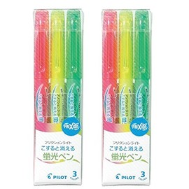 Pilot SFL30SL3C FriXion Light (Highlighter) 3 Color Set (2 Pack)