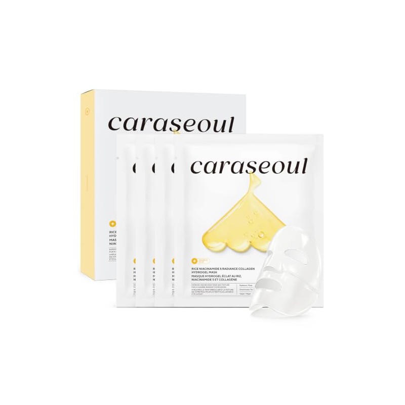 caraseoul Rice Niacinamide 5 Radiance Mascarilla de Hidrogel con Colágeno