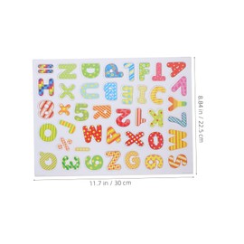 Operitacx 1 Set Alphanumeric Stickers Magnets Magnetic Puzzles Educational Toy for Toddlers ABC Magnets Children's Magnets Magnetic Alphabet Board Magnetic Letters Wood