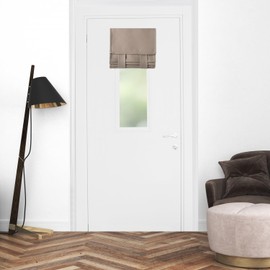 Mecodeco Classroom Door Curtain - Ultimate Light Control and Privacy Protection Without Drilling Installation - for Classrooms or Small Windows(Mocha, 12W*30L,1 Panel)