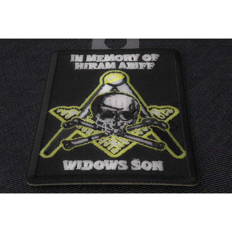 In Memory of Hiram Abiff Widows Son Masonic Patch Skull