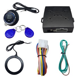 BDZMC Car Push Engine Start Button Kit, Upgrade Push to Start Ignition Kit, Smart Keyless Go System for Most DC12V Cars