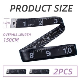 2 Pieces Sewing Tape Measure Tailor Tape Measure Tape Measure Measuring Tool Ruler Black Tape Measure