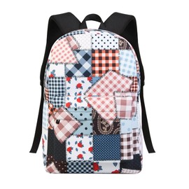 ENDUO DESIGN Backpack Cosmic Starry Sky 17 inch 3D Printed Leisure Schoolbag Girl Boy Black Hiking Day Bag Schoolbag (Cloth pattern)