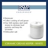 White Stoneware Grease Keeper
