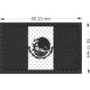 Pack Mexico Parche Bandera Bordada Negra Blanco Color Negro