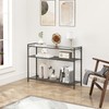 Livofloral 40.6" Narrow Console Table with 3 Storage Shelves, Hallway