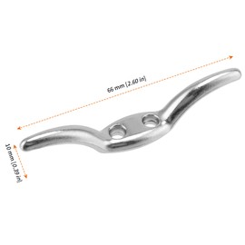 UNGFEI 20 PCS 66mm Silver Roman Blind Hooks, Metal Rope Cleat Hook for Fixing Shade Cord and Knot Cord