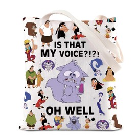 TGBJE Cartoon Movie Inspired Tote Bag Yzma Cat Villains Shopping Bag Emperor Movie Characters Gift (Is that voice tote)
