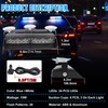 Afurkuot 2-in-1 Blue & White LED Windshield Dash Strobe Lights,