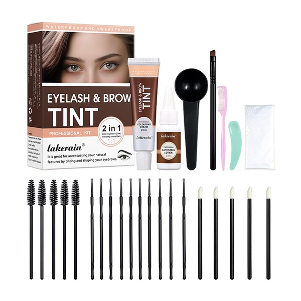 2 in 1 Eyelash & Brow Tint,Eyebrow Lamination Kit,Professional Brow