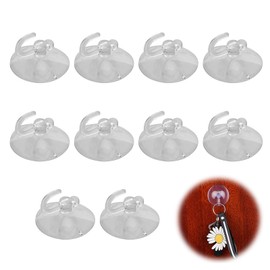 PAVIKE Suction Cup Hooks, Plastic, Set of 10, Small Suction Cup with Hook, Mini Suction Cup with Hook, Window, Suction Cup, Suction Cup, Bath, Vacuum, Hook, Easy to Install, Large, Storage, Fixed,