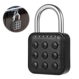 mizikuu Electronic Combination Lock, 6 Digit Smart Lock Weatherproof Locker Lock Padlock Supports Multiple Passwords Lock with Combination Code for Gym, School, Travel