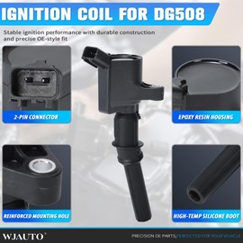 WJAUTO Set of 8 DG508 Ignition Coil Pack and Iridium Spark Plugs SP493 Compatible with Ford F-150 Expedition E-150 E-250 E-350 F-250 F-350 Mustang Lincoln Mercury 4.6L 5.4L 6.8L, OEM Replacement