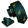 Barry.Wang Hunter Green Ties for Boys 47.2" Necktie Kids and