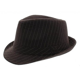 Milani Classic Brown Pinstripe Fedora
