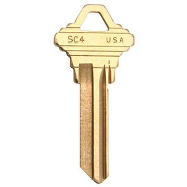 Kaba Ilco Schlage SC4-BR Brass Lock Key - Pack of 50