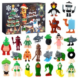 Audasi 24Pcs Italian Brainrot Advent Calendar 2025, Tung Tung Tung Sahur Figures Italian Brainrot Toys Action Figures Set Creative Desk Decorations for Kids Fans Friends Christmas Surprise Gift