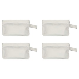 Bolsa de algodón orgánico con Cierre, Hecha de 100% algodón orgánico Certificado, Ideal para Guardar Maquillaje, artículos de papelería, teléfonos móviles o Accesorios de Laptop, Juego de 4 bo