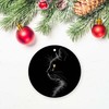 Black Cat Christmas Ornaments,Xmas Tree Hanging Ornaments Ceramic Keepsake