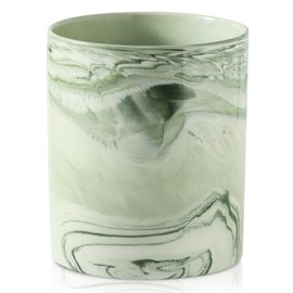 Howise 7.2 inch Large Utensil Holder for Kitchen Counter, Marble Utensil Crock Spatula Holder for Countertop Cooking Tools Storage Caddy Farmhouse Kitchen Decor (Marble-Green)