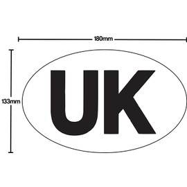 1 or 2 UK Car Stickers for Europe UK Stickers for Car Vinyl GB UK Car Sticker - REGULATION SIZE - Weather Resistant (1)
