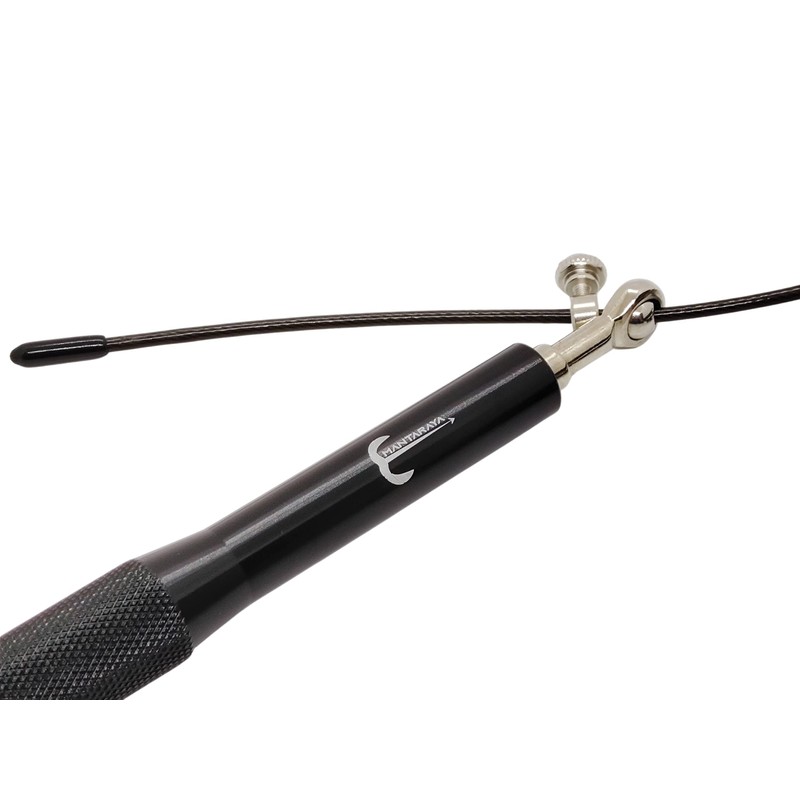 Adjustable Aluminium Handles Speed Jump Rope (Negro)
