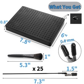 Tlence Model Painting Stand Base, 25 PCS Alligator Clip Sticks and Clean Brush, Airbrush Spray Holder for Modeling Parts, Coloring DIY Crafts Clamping Set Tools for Card Photo Memo