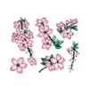 Sakura Cherry Blossom Temporary Tattoos (Set of 6), Pink Floral