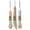 Kirschen 3450000 "Linol" Cutting Tools, Beige/Silver, Set of 3