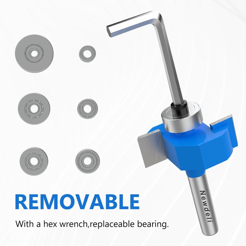 Newdeli 1/4 Inch Shank Rabbet Router Bit 1/2" Height with