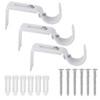 Curtain Holder Adjustable Metal Wall Mount Curtain Rod Holder with