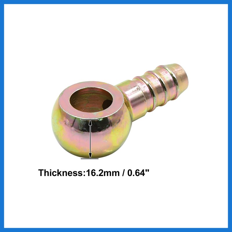 VekAuto 1/2" 12mm ID Hose Barb 14mm Banjo Fitting Fuel