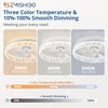 ZMISHIBO 19.7" Ceiling Fans with Lights, Low Profile Ceiling Fan