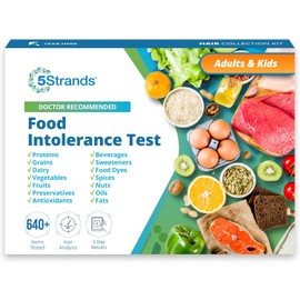 5Strands Food & Beverage Sensitivity Test | Hair Analysis Intolerance Test for Adults & Kids | 400+ Items Tested | At-Home Food Intolerance Collection | Accurate Results in 5 Days