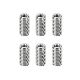 HiPicco 6 Pcs Thread Adapter Sleeve Reducing Nut, M12 x 1.75 Male to M8 x 1.25 Female Thread Stainless Steel Repair Insert Nut Screw 24mm Length Reducer Conversion Fastener