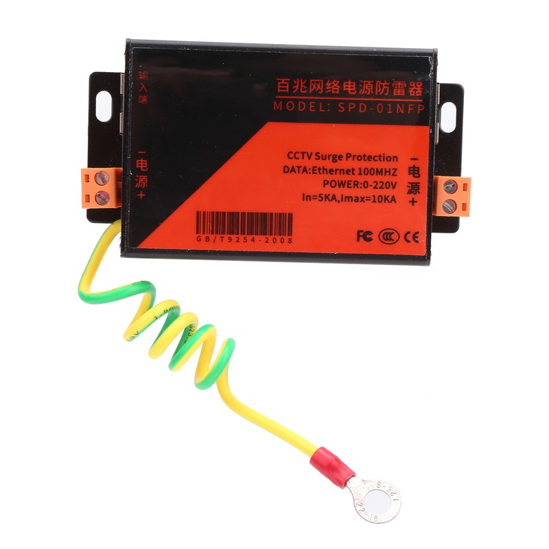Ethernet Surge Protector Monitoring System RJ45 Lightning Suppressor for Security