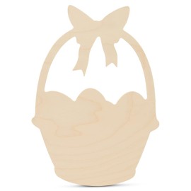 Unfinished Easter Basket Cutout 18 inch, Pack of 1 Holiday Home Decor, Easter Cutouts, Centerpiece, Party Decor, by Woodpeckers
