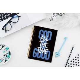 WNAGT Retro Christian Spiral Notebook 5.5x8.3, God Is Good All the Time Bible Journaling Notebooks, Prayer Journal, Bible Notebooks for Note Taking, Religious Scripture Journals for Writing