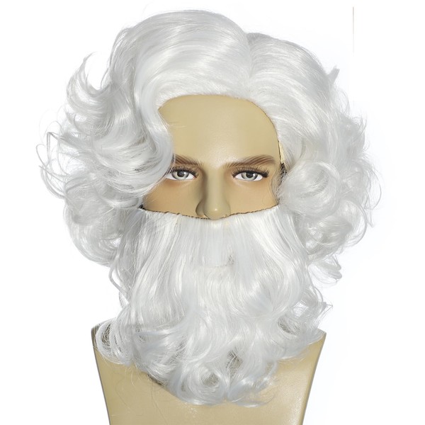 Man Costume Wig Realistic Shaggy Old Man Wig with Detachable