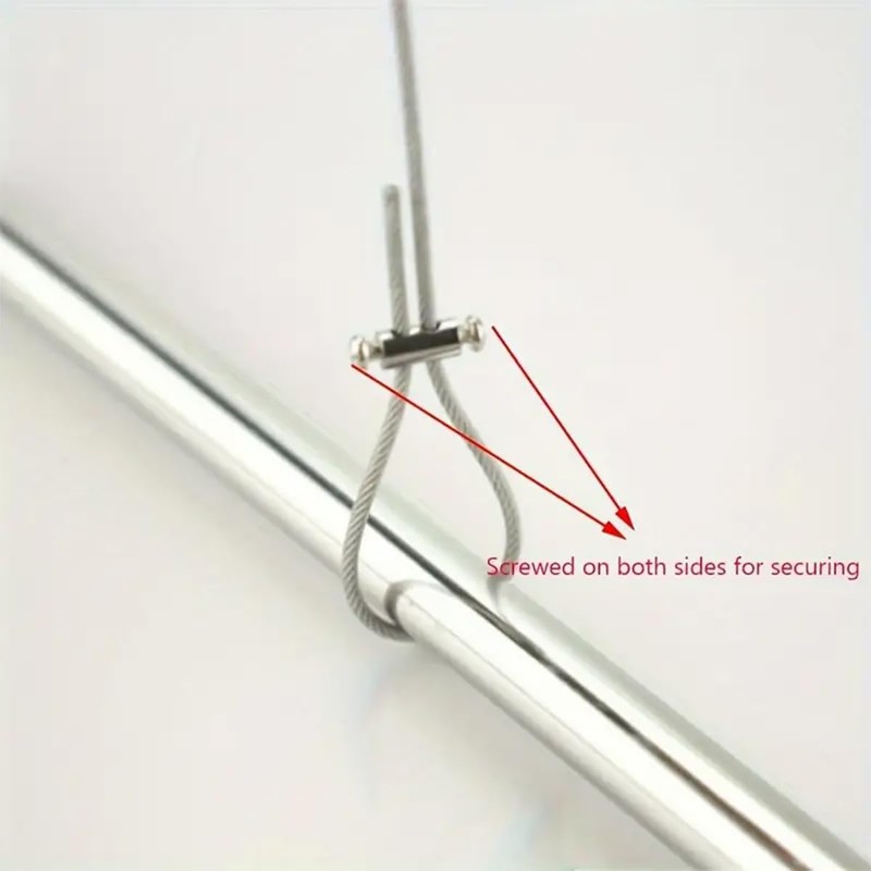 8 Pieces Wire Rope Grips,Wire Rope Clips for 1-2 mm
