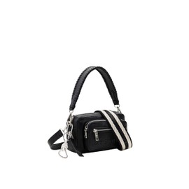 Desigual Women's Half Logo 24 CAMBRIDG Accessories PU Across Body Bag, Black, black