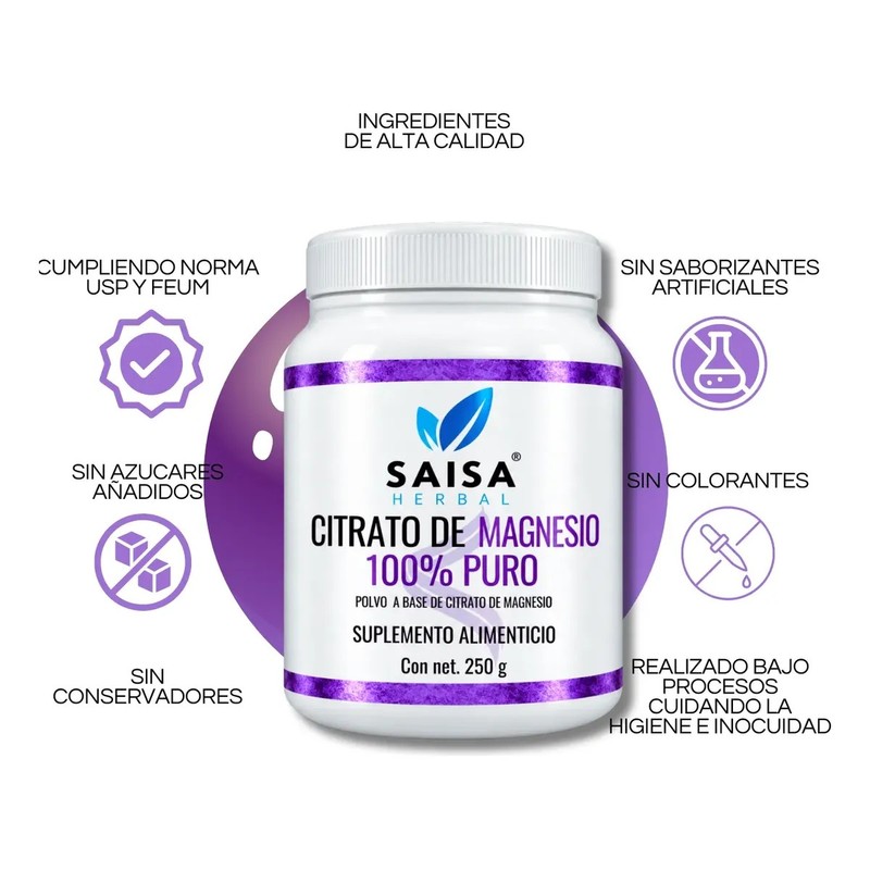Citrato De Magnesio Bolsa Con 250 G.