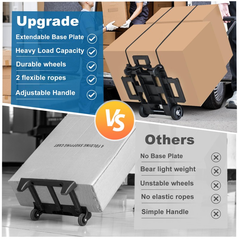 Folding Hand Truck Trolley Dolly, Folding Cart Small Trolley Dolly