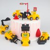 6 点セット ケーキトップ用 立体ミニ重機建設車両 ケーキトッパー 男の子の誕生日に最適な 活躍する車たち 消防車・救急車を含む ケーキデコレーションプレゼント (掘削機6点セット)