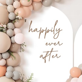 Happily Ever After Sign for Backdrop- Happily Ever After Bridal Shower Decorations, Happily Ever After Party Decorations, Wedding Party Sign, Engagement Bachelorette Party Supplies